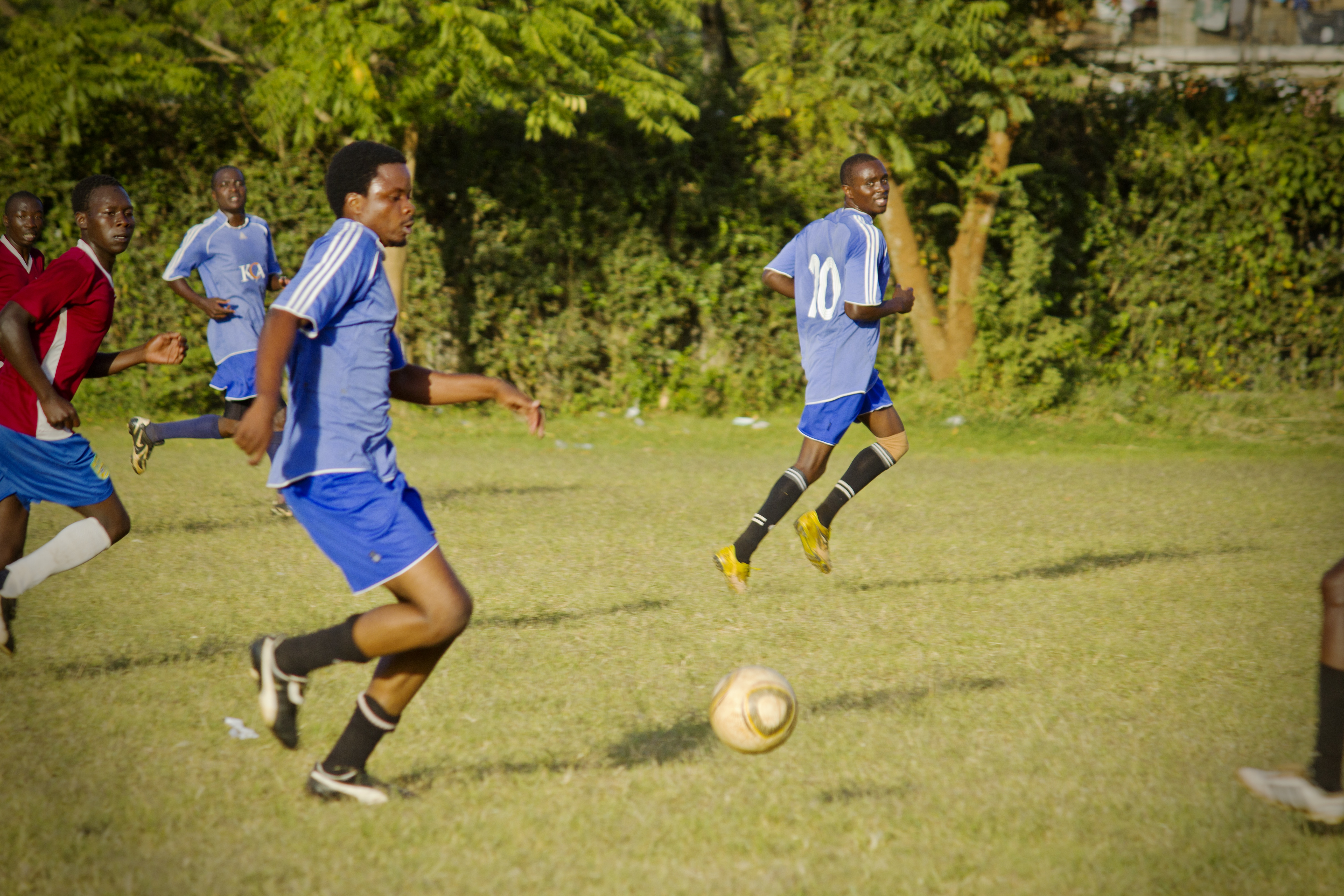 KCA University Football Team Training at the University Grounds